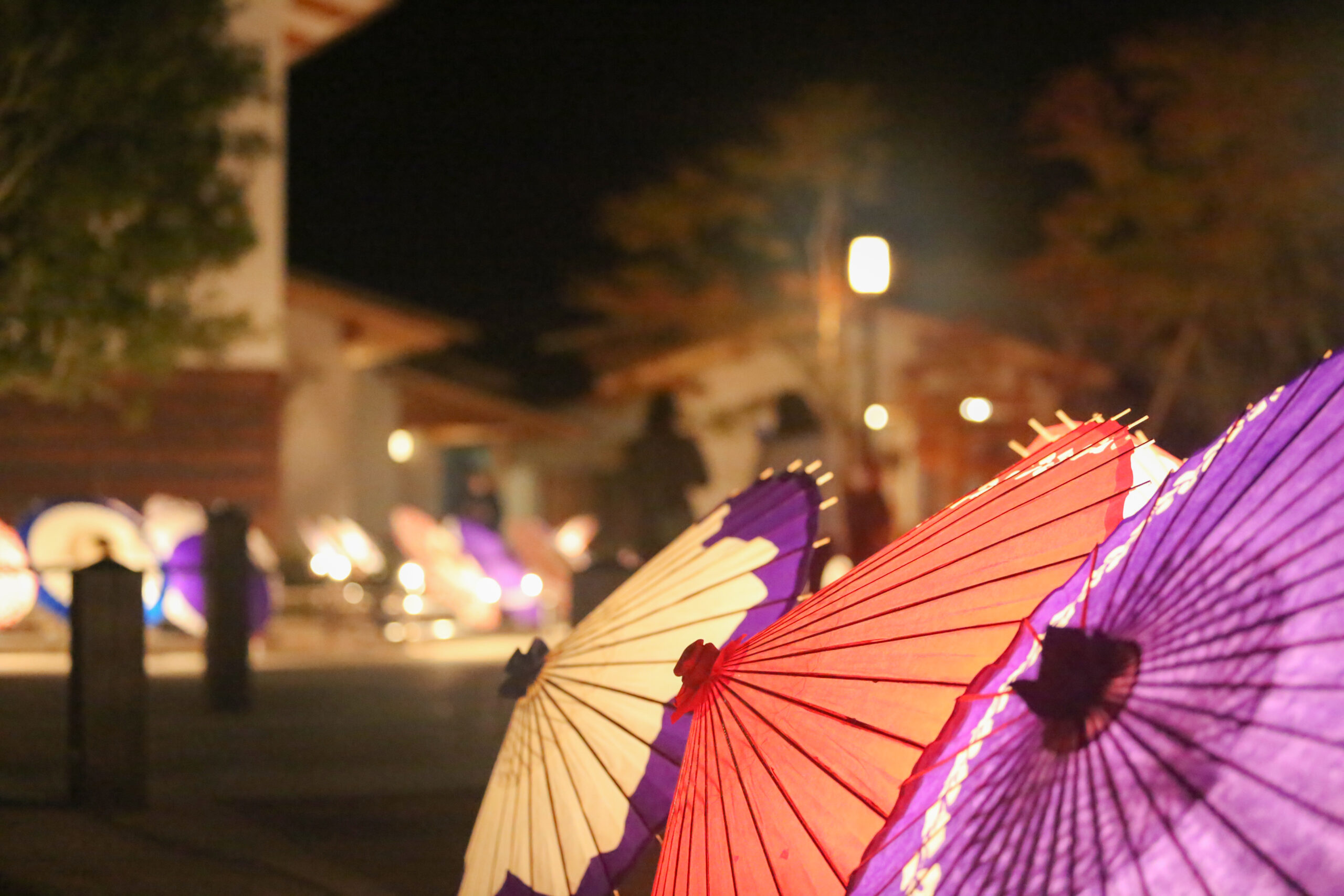 和傘アートが開催されました 風流のはじめ館